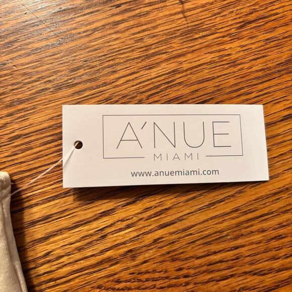 A'nue Thin Strap Tank Top Stretchy Pearl Women's Size Small Made in USA NWT - Picture 5 of 13